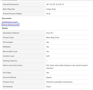 Corduroy High density <b>sponge</b> Modern Bean Bag MD27 Home Furniture Living Room Furniture Bean Bag <b>Sofas</b> - Product Image 6