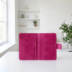 Portefeuille de voyage en cuir avec protection RFID, porte-cartes multiples, étiquette de bagage, logo personnalisé, vente en gros, usine OEM, prix bas - Product Image 4