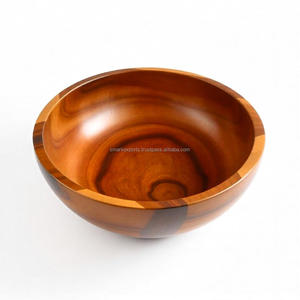 Handcrafted Eco-Friendly Premium Quality <b>Wooden</b> Salad <b>Bowl</b> for Dining Table Kitchen Accessories Farmhouse Smooth Tabletop - Product Image 3