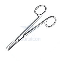 Ciseaux Spencer 12 cm / 4-3/4 pouces, ciseaux chirurgicaux droits normaux, instrument médical de précision en acier inoxydable pour sutures