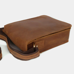 Bolso Bandolera de Cuero Genuino para Hombre, Ecológico y de Alta Calidad, con Forro de Poliéster - Product Image 4