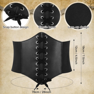 Disfraz de Reina Pirata Sexy para Mujer con Corsé, Sombrero Tricornio, Traje Gótico Renacentista, Disfraz de Halloween, Disfraz de Mascarada - Product Image 6