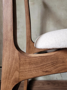 Chaises de salle à manger de style américain, chaises en bois, meubles de salon avec assise en bois massif et coussin pour le dossier, chaises de salon pour usage domestique - Product Image 6