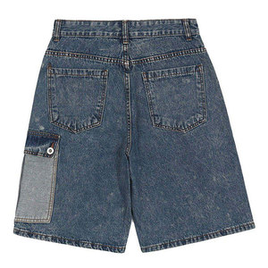 Shorts en denim 100% coton de haute qualité, délavés à l'acide, imprimés en 3D, streetwear, effet usé, unisexe, denim délavé clair - Product Image 6