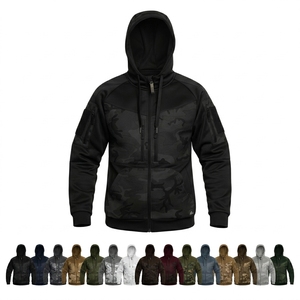 Whole Sale Custom Waterproof Hooded Softshell Jacket Windproof Warm Outdoor Casual Camouflage Design Full <b>Zip</b> Hoodie Jacket - Product Image 1