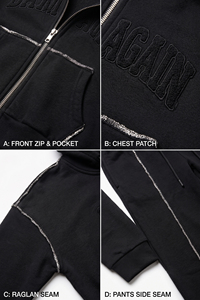Women's Winter Wear Crop Hoodie Outer <b>Distressed</b> Fleece Cotton Zipper Hood Ladies Customized Front Chenille Embroidery Crop <b>Top</b> - Product Image 6