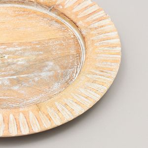 Piatto Decorativo in Legno Artigianale da 13 Pollici, Sottopiatto in Legno per Decorazioni da Tavola e Feste - Product Image 2
