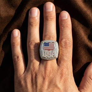 Bague de championnat personnalisée en argent sterling 925 sertie de diamants Moissanite, style hip-hop luxueux pour homme, idéale pour les soirées. - Product Image 5