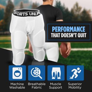 Protector de Fútbol Americano Integrado de 7 Piezas para Hombre, Protectores de Fútbol Americano con Almohadillas - Product Image 2