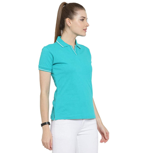 Polo décontracté haut de gamme pour femme, tissu respirant et doux pour la peau, manches courtes, col boutonné, idéal pour les loisirs quotidiens - Product Image 5