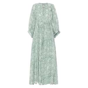 Vestido Maxi Kyra 100% Algodón Verde Jade Claro Lavable Transpirable Cómodo Estilo Casual Moderno Suave como la Esponja Ligero para - Product Image 2