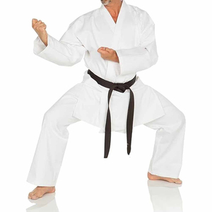 Kimono de karaté en tissu perlé 100% coton, uniforme de taekwondo, dobok, tenue d'arts martiaux, logo personnalisé, respirant et durable, vêtements d'entraînement - Product Image 5