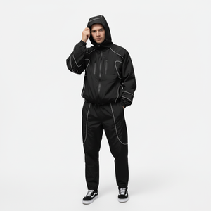 Conjunto de chándal reflectante personalizado, cortavientos para hombre, chándal de nailon, conjunto cortavientos personalizado - Product Image 4