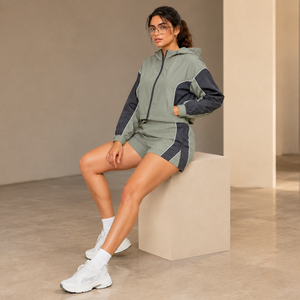 Ensemble coupe-vent personnalisé pour femme en polyester, coque en nylon, fermeture éclair intégrale, séchage rapide, logo personnalisé, fabricant OEM - Product Image 4