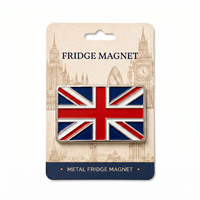 Aimant de réfrigérateur personnalisé en alliage de zinc avec design de drapeau émaillé, gravé au laser, badge magnétique moderne pour cadeaux promotionnels