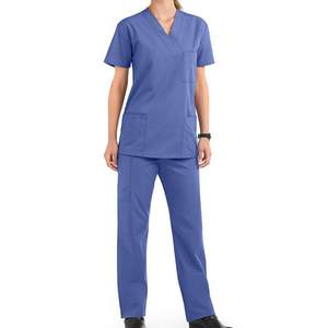 Women's Hospital Nurse Uniform Set <b>Stretch</b> Medical Scrubs with <b>Cargo</b> Jogger <b>Pants</b> Custom Manufacturing - Product Image 5