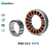 Moteur d'Exosquelette CubeMars RI80 V2.0 KV75 à Haute Densité de Couple et Faible Effet de Cogging, Moteur Sans Cadre pour Articulation de Robot de Réadaptation
