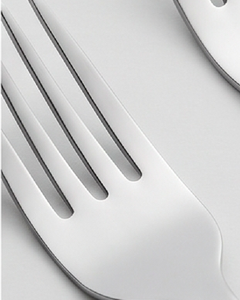 Minimalist Flatware <b>Set</b> With Stainless Steel Heads And Gray Plastic Handles Reusable For <b>Travel</b> Use And Kitchen Use - Product Image 2