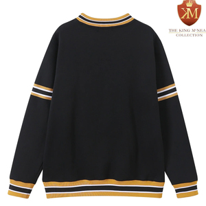 อัลฟ่าขายส่ง |   ฟี |   เสื้อสเวตเชิ้ตผู้ชายอัลฟ่า เอ็มโบรดิรี ฟราตเตอร์นีตี้ |   เสื้อคอกลมปักลายแถบสำหรับผู้ชายแบบสั่งทำพิเศษ - Product Image 2