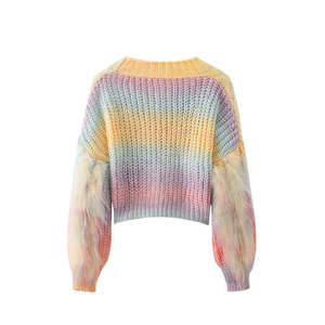 Pull d'hiver pour femme en polyester/coton, tricoté plat, chaud, de haute qualité, personnalisable avec logo, vente en gros, OEM/ODM, best-seller - Product Image 2