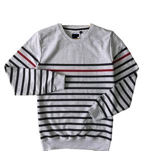 Tendance personnalisé Auto Stripe hommes sweats à manches longues décontracté coupe régulière boucle tricot col rond prix usine vêtements d'hiver - Product Image 5