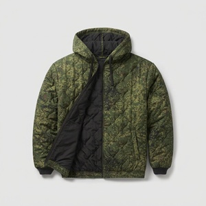 Sudadera con Capucha Personalizada para Hombre, Impermeable, de Nailon Ripstop Acolchado, con Puños Acanalados, Color Gris Choco Chip, Camuflaje Digital, 180g - Product Image 4