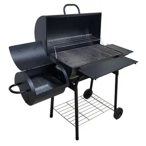 Cleaned Large Cooking Area Charcoal Grill Offset Heavy Duty Grill Bbq Smoker