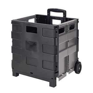 Carrello Pieghevole Multiuso Nero 42x37x40 cm - XL per Casa, Garage, Soggiorno, Cucina e Viaggi - Product Image 1