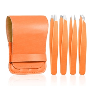 Pinzas de Precisión para Cejas de Acero Inoxidable de Grado Quirúrgico, Coloridas, para Dar Forma y Eliminar el Vello Facial, Herramientas para Cejas de Marca Privada - Product Image 2