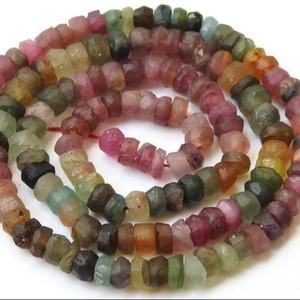 Perles rondes en tourmaline, finition mate, multicolores, pierres en vrac pour les fabricants de bijoux, fournitures pour grossistes, brin de 16 pouces - Product Image 1