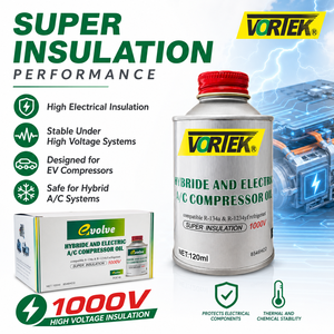 Aceite para Compresores de Aire Acondicionado VORTEK para Vehículos Eléctricos e Híbridos POE 46 120ml Súper Aislante 1000V Compatible con Todos los Refrigerantes Duración 5 Años - Product Image 3