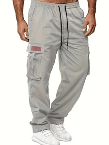 Pantalones de Trabajo Personalizados OEM para Hombre, Tela Oxford de Primavera, Secado Rápido, Cintura Media, Elásticos, Casuales, con Múltiples Bolsillos y Cordón Ajustable - Product Image 4