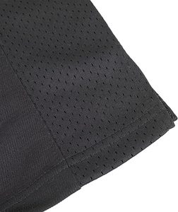 Maillot de football noir à col rond et manches courtes pour homme, respirant, en maille, grande taille, coupe classique, hiver/été, couleur unie, vente en gros - Product Image 3