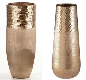 Jarrón de Metal Dorado Martillado de Lujo, Pieza Escultural Grande para el Suelo, para Vestíbulo de Hotel y Decoración Interior Glamurosa - Product Image 5