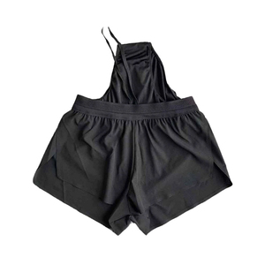 Shorts de Playa para Hombre, Negros, Cintura Alta, Transpirables, Tejidos, Cintura Elástica, Color Sólido, Spandex, Poliéster, Traje de Baño - Product Image 1
