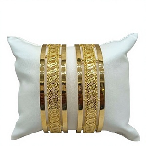 22K Solid Gold <b>Bangle</b> <b>Set</b> for Women Traditional Indian Gold Kada Pair Elegant Handcrafted Yellow Gold Bracelets - Product Image 2
