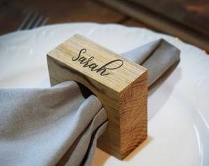 Wooden Napkin <b>Ring</b> Round Shape American Style Modern Design Durable Eco-Friendly Wedding Table Decoration Handmade - Product Image 1