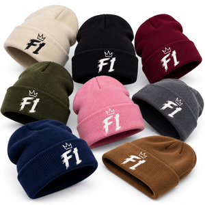Gorros de Punto Personalizados al por Mayor, Unisex, Bordados, Negros, para Invierno, con Borde Plegable, Estilo Urbano, Gorra Tipo Skull Cap, Proveedor de Marca Privada, EE. UU. - Product Image 6
