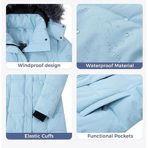 Chaqueta de Invierno Acolchada para Mujer, Moderna y a la Moda, de Tela Tejida Transpirable, Resistente al Viento, Aislante y de Secado Rápido - Product Image 3