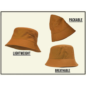 Unisex Essential <b>Plain</b> Bucket Hat Breathable Lightweight Cotton Casual Outdoor Sun Protection <b>Cap</b> - Product Image 3