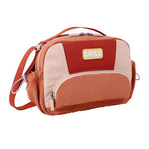 Bolsa de Viaje Informal Naranja Roja de Gran Capacidad con Cierre de Cremallera, para Uso en Todas las Estaciones, de Nailon, Simple y Moderna, Tipo Bandolera - Product Image 1