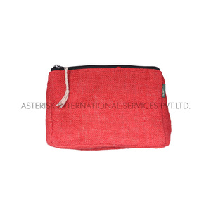 Monedero de cáñamo para mujer, billetera de cáñamo, de fibra salvaje del Himalaya, monedero bordado personalizado, venta al por mayor disponible - Product Image 6
