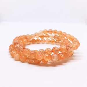 Natural Brown Sunstone <b>Bracelet</b> Sunstone <b>Beaded</b> <b>Bracelet</b> For Healing Reiki Energy Jewelry Wholesale 8mm - Product Image 2