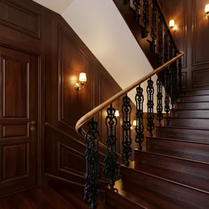 Premium Iron Brass Handrail System Modern Metal Stair <b>Railing</b> Spindles Home Staircase Renovation Hardware WALIA <b>STEEL</b> CRAFT - Product Image 1