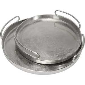 Plateau de service rectangulaire en bois de noyer naturel avec poignées découpées ovales, grain lisse, pour table basse, plats et boissons - Product Image 3
