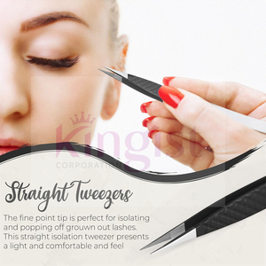 Top Selling Eyelash Tweezers sets 100% Stainless Steel Eyelash <b>Tool</b> Set Rose Gold Eyelash Tweezer Lash Applicator Smooth Tip - Product Image 5