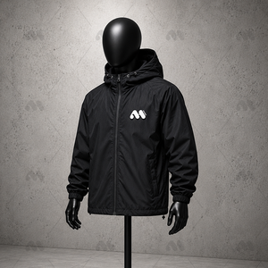 Veste coupe-vent imperméable à capuche pour homme, respirante, légère, vêtements d'extérieur, logo personnalisé, service OEM - Product Image 2