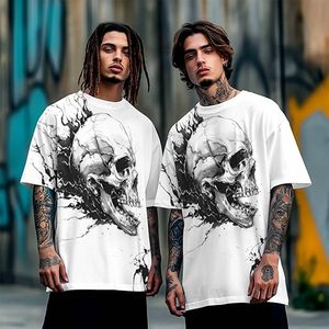 T-shirt à manches courtes pour homme, col rond, imprimé graphique tête d'ours Cloud City, coupe ample, style streetwear décontracté, 100% coton tricoté - Product Image 5