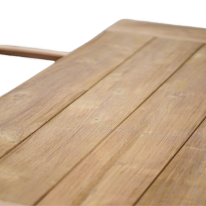 Conjunto de Sofás de Jardín Apilables de Madera de Teca con Diseño Minimalista para Decoración de Muebles de Hogar y Jardín - Product Image 6