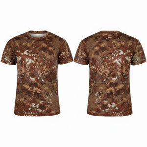 T-shirts à manches courtes personnalisés imprimés camouflage, respirants, décontractés, col rond, pour l'extérieur, vente en gros - Product Image 3